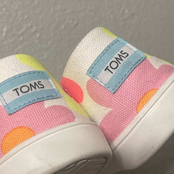 TOMS Alpargata Cupsole Slip On shoes Egret Retro floral 1 Size 6.5 - Picture 8 of 9